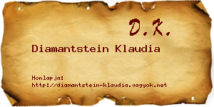 Diamantstein Klaudia névjegykártya
